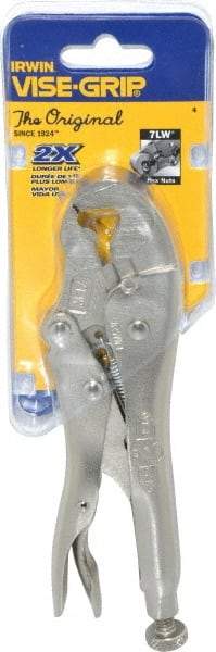 Irwin - 7" OAL Locking Jaw Locking Pliers - 7/16 to 3/4" Jaw Opening, Standard Handle - Industrial Tool & Supply