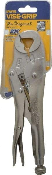 Irwin - 10" OAL Locking Jaw Locking Pliers - 5/8 to 1-1/8" Jaw Opening, Standard Handle - Industrial Tool & Supply