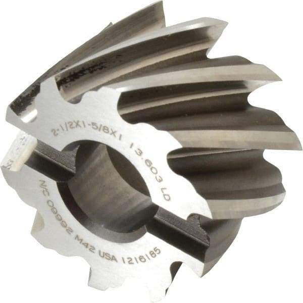 Keo - 2-1/2" Diam, 1" Arbor Hole Diam, 1-5/8" Length of Cut, 10 Flute, Cobalt, Finisher Shell End Mill - Right Hand Cut, Right Hand Spiral Flute, Uncoated - Industrial Tool & Supply