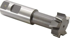 Keo - 1-15/32" Cut Diam, 5/8" Cut Width, 25/32" Neck Diam, 1" Shank Diam, 4-7/16" OAL, High Speed Steel T-Slot Cutter - Uncoated, 3/4" Bolt, Staggered Teeth, 8 Teeth, Weldon Flat - Industrial Tool & Supply