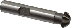 Keo - 1/2" Diam x 1/8" Width of Cut, 45° Included Angle, Shank Connection, High Speed Steel Single Angle Cutter - 3/8" Shank Diam, 2-1/8" Overall Length, Right Hand Cut, Uncoated - Industrial Tool & Supply