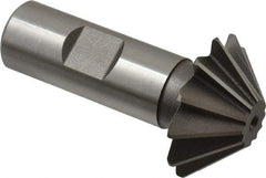 Keo - 1-1/2" Diam x 1/2" Width of Cut, 45° Included Angle, Shank Connection, High Speed Steel Single Angle Cutter - 3/4" Shank Diam, 2-3/4" Overall Length, Right Hand Cut, Uncoated - Industrial Tool & Supply