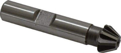 Keo - 1/2" Diam x 7/32" Width of Cut, 60° Included Angle, Shank Connection, High Speed Steel Single Angle Cutter - 3/8" Shank Diam, 2-1/8" Overall Length, Right Hand Cut, Uncoated - Industrial Tool & Supply