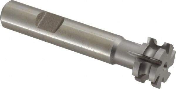 Keo - 3/32" Radius, 3/16" Circle Diam, 3/4" Cutter Diam, 3/8" Cutting Width, Shank Connection, Concave Radius Cutter - 1/2" Shank Diam, 3" OAL, High Speed Steel, Uncoated, 6 Teeth, Weldon Flat - Industrial Tool & Supply