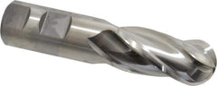 Niagara Cutter - 1" Diam, 2" LOC, 4 Flute Cobalt Ball End Mill - Uncoated, Single End, 4-1/2" OAL, 1" Shank Diam, Spiral Flute - Industrial Tool & Supply