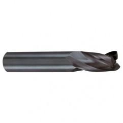 7.5mm Dia. x 63mm Overall Length 3-Flute Square End Solid Carbide SE End Mill-Round Shank-Center Cut-Firex - Industrial Tool & Supply