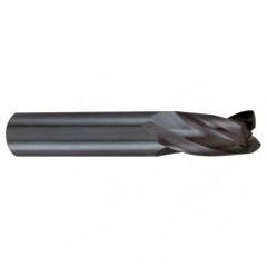7mm Dia. x 60mm Overall Length 3-Flute Square End Solid Carbide SE End Mill-Round Shank-Center Cut-Firex - Industrial Tool & Supply