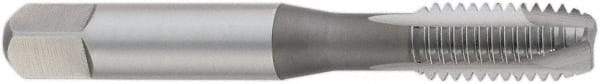 OSG - M5x0.80 Metric Coarse, 2 Flute, Bright Finish, High Speed Steel Spiral Point Tap - Plug Chamfer, Right Hand Thread, 2-3/8" OAL, 7/8" Thread Length, 0.194" Shank Diam, Series 142H - Exact Industrial Supply