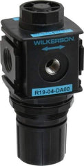 Wilkerson - 1/2 NPT Port, Zinc Common-P1 Regulator - 3 to 60 psi Range, 300 Max psi Supply Pressure, 1/4" Gauge Port Thread, 2.36" Wide x 5.4" High - Industrial Tool & Supply