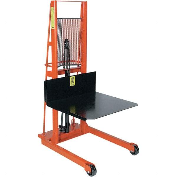Wesco Industrial Products - 1,000 Lb Capacity, 60" Lift Height, Steel Stacker Manually Operated Lift - Industrial Tool & Supply