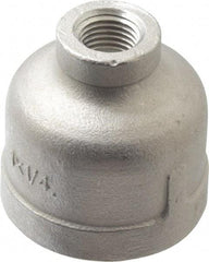 Merit Brass - 1 x 1/4" Grade 304 Stainless Steel Pipe Reducer Coupling - FNPT x FNPT End Connections, 150 psi - Industrial Tool & Supply