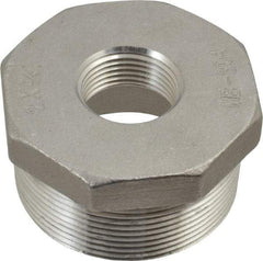 Merit Brass - 2 x 3/4" Grade 304 Stainless Steel Pipe Hex Bushing - MNPT x FNPT End Connections, 150 psi - Industrial Tool & Supply