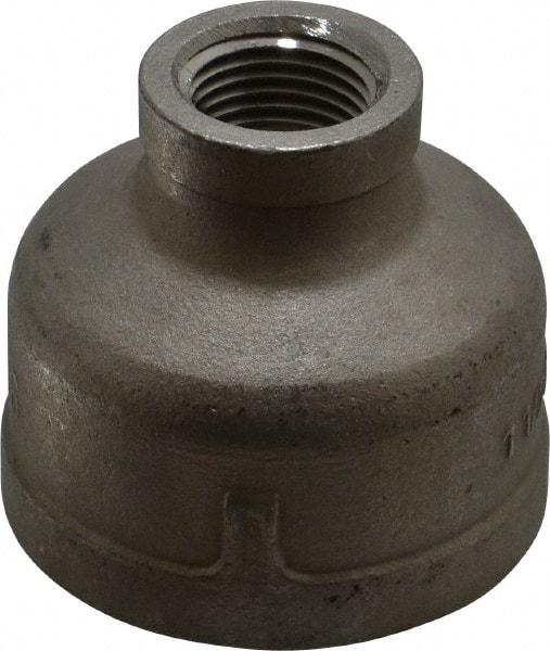 Merit Brass - 1-1/2 x 1/2" Grade 316 Stainless Steel Pipe Reducer Coupling - FNPT x FNPT End Connections, 150 psi - Industrial Tool & Supply