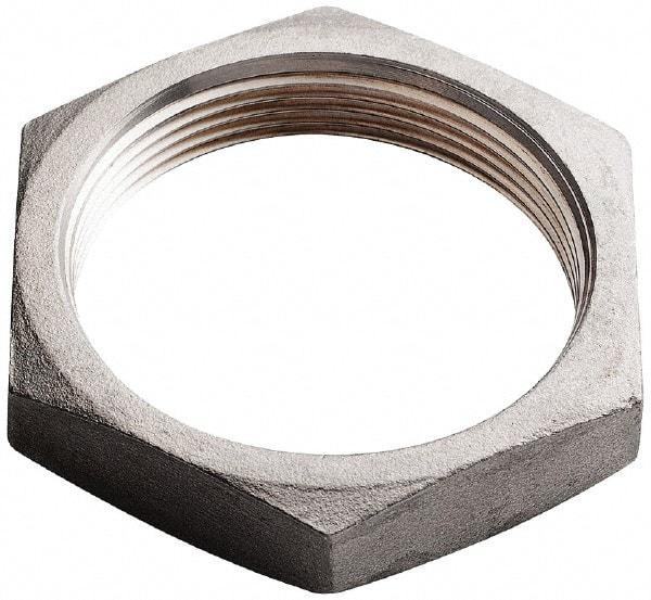 Merit Brass - 4" Grade 304 Stainless Steel Pipe Locknut - FNPSL End Connections, 150 psi - Industrial Tool & Supply