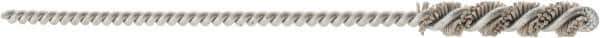 Brush Research Mfg. - 0.206" Diam Helical Nylon Tube Brush - Single Spiral, 0.018" Filament Diam, 1" Brush Length, 4" OAL, 0.097" Diam Steel Shank - Industrial Tool & Supply