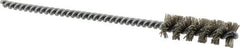 Brush Research Mfg. - 0.413" Diam Helical Nylon Tube Brush - Single Spiral, 0.018" Filament Diam, 1-1/4" Brush Length, 4-1/2" OAL, 0.14" Diam Steel Shank - Industrial Tool & Supply