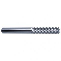 10mm Dia. - 100mm OAL - 45° Helix Bright Carbide End Mill - 6 FL - Industrial Tool & Supply