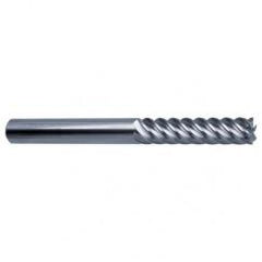6mm Dia. - 75mm OAL - 45° Helix Bright Carbide End Mill - 6 FL - Industrial Tool & Supply