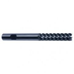 8mm Dia. - 100mm OAL - 45° Helix Bright Carbide End Mill - 6 FL - Industrial Tool & Supply