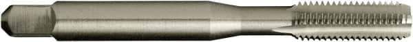 Vermont Tap & Die - #6-32 UNC 2B 3 Flute Bright Finish High Speed Steel Straight Flute Standard Hand Tap - Bottoming, Left Hand Thread, 50.8mm OAL, 17.46mm Thread Length, H3 Limit, Oversize - Exact Industrial Supply