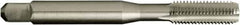 Vermont Tap & Die - #6-32 UNC 2B 3 Flute Bright Finish High Speed Steel Straight Flute Standard Hand Tap - Bottoming, Left Hand Thread, 50.8mm OAL, 17.46mm Thread Length, H3 Limit, Oversize - Exact Industrial Supply