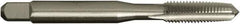 Vermont Tap & Die - #10-32 UNF 2B 4 Flute Bright Finish High Speed Steel Straight Flute Standard Hand Tap - Taper, Left Hand Thread, 60.33mm OAL, 22.23mm Thread Length, H3 Limit, Oversize - Exact Industrial Supply
