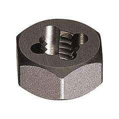 Vermont Tap & Die - 1-1/2 - 6 UNC Thread, Right Hand Thread, Hex Rethreading Die - Carbon Steel, 1" Thick, Series 280 - Exact Industrial Supply