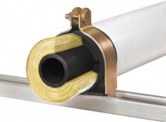 Klo-Shure - 1" Pipe, Zinc Plated Steel Strut Mount Insulation Coupling - Trivalent Zinc & Yellow - Industrial Tool & Supply
