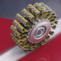 3M - 2-1/8" Diam, Tungsten Carbide Unmounted Flap Wheels - 1/2" Hole, 2" Wide, Nonwoven & Coated, Very Coarse Grade - Industrial Tool & Supply