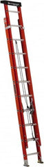 Louisville - 20' High, Type IA Rating, Fiberglass Industrial Extension Ladder - Industrial Tool & Supply