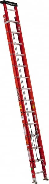 Louisville - 28' High, Type IA Rating, Fiberglass Industrial Extension Ladder - Industrial Tool & Supply