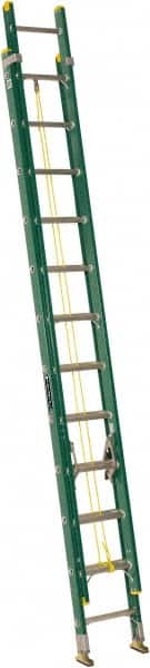 Louisville - 24' High, Type I Rating, Fiberglass Industrial Extension Ladder - Industrial Tool & Supply