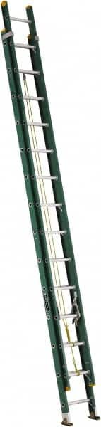 Louisville - 28' High, Type I Rating, Fiberglass Industrial Extension Ladder - Industrial Tool & Supply