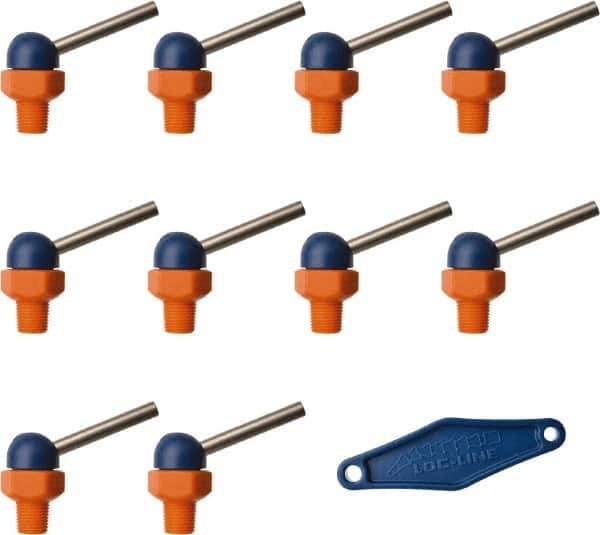 Loc-Line - 1/8" Hose Inside Diam x 5/32" Nozzle Diam, High-Pressure Coolant Hose Nozzle - NPT, for Use with Loc-Line Modular Hose System, 10 Pieces - Industrial Tool & Supply