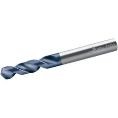 Walter-Titex - 2.9mm 118° Spiral Flute Cobalt Screw Machine Drill Bit - Tinal Finish, Right Hand Cut, 16mm Flute Length, 46mm OAL, Six Facet Point, Straight Shank - Industrial Tool & Supply