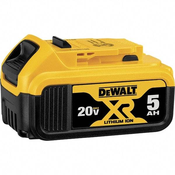 DeWALT - 20 Volt Lithium-Ion Power Tool Battery - 5 Ahr Capacity, 1-1/2 hr Charge Time, Series MAX - Industrial Tool & Supply