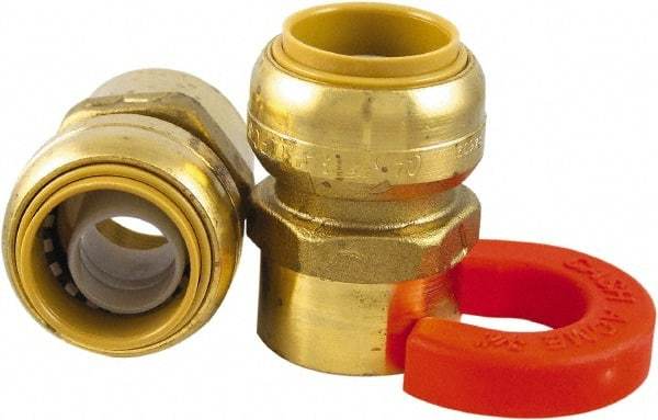 SharkBite - 3/4" Outside Diam, Metal Push-to-Connect Tube Female Connector - 200 Max psi, Tube to Female NPT Connection, Brass O-Ring - Industrial Tool & Supply