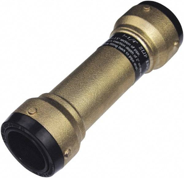 SharkBite - 1-3/8" Outside Diam, Metal Push-to-Connect Tube Coupling - 200 Max psi, Tube to Tube Connection, EPDM O-Ring - Industrial Tool & Supply