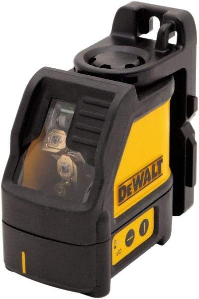 DeWALT - 2 Beam 165' Max Range Cross Line Level - Red Beam, 1/8\x94 Accuracy, Battery Included - Industrial Tool & Supply