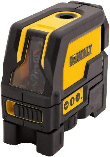DeWALT - 4 Beam 165, 100' Max Range Cross Line Level - Red Beam, 1/8\x94 Accuracy, Battery Included - Industrial Tool & Supply