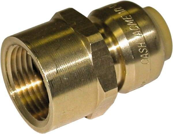 SharkBite - Brass & Chrome Pipe Fittings Type: Adapter Fitting Size: 3/4 x 3/4 - Industrial Tool & Supply