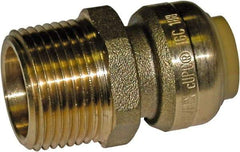 SharkBite - Brass & Chrome Pipe Fittings Type: Reducing Coupling Fitting Size: 1/2 x 3/4 - Industrial Tool & Supply