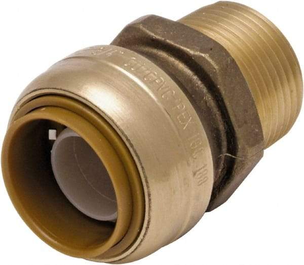 SharkBite - Brass & Chrome Pipe Fittings Type: Adapter Fitting Size: 1 x 1 - Industrial Tool & Supply