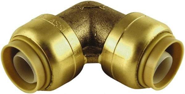 SharkBite - Brass & Chrome Pipe Fittings Type: 90 Elbow Fitting Size: 3/4 x 3/4 - Industrial Tool & Supply