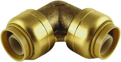 SharkBite - Brass & Chrome Pipe Fittings Type: 90 Elbow Fitting Size: 3/4 x 3/4 - Industrial Tool & Supply