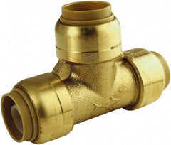 SharkBite - Brass & Chrome Pipe Fittings Type: Tee Fitting Size: 1/2 - Industrial Tool & Supply