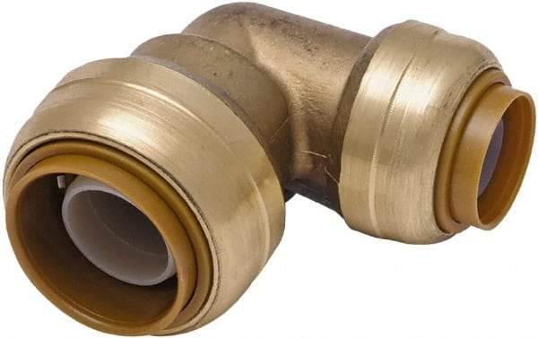 SharkBite - Brass & Chrome Pipe Fittings Type: Reducing Elbow Fitting Size: 3/4 x 1/2 - Industrial Tool & Supply