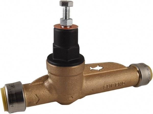 SharkBite - 1/2" Pipe, Push Fit End Connection, Bronze Body Pressure Regulating Valve - EPDM Seal, 200 psi Inlet Pressure, 10 to 70 psi Working Pressure - Industrial Tool & Supply
