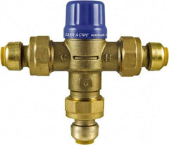 SharkBite - 3/4" Pipe, 145 Max psi, Brass Water Mixing Valve & Unit - 20 GPM Flow Rate, Push Fit End Connections - Industrial Tool & Supply