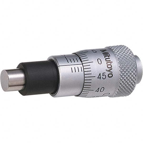 Mitutoyo - Mechanical Micrometer Heads Minimum Measurement (mm): 0.00 Maximum Measurement (mm): 6.50 - Industrial Tool & Supply
